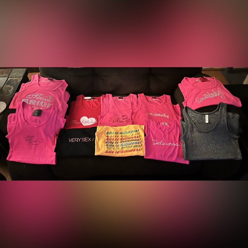 Victorias Secret Sexy Little Things Tshop Vintage Tank Tops Y2K Size L & OS Lot